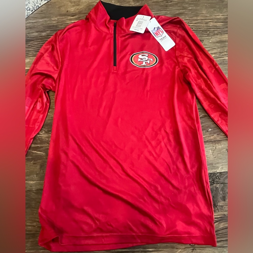 Men's Scarlet San
Francisco 49ers 
Quarter-Zip.